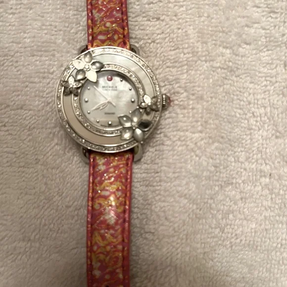 Michele Accessories Beautiful Michele Watch With Diamonds